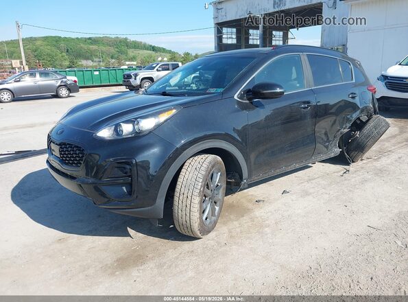 KNDP6CAC2M7900614 2021 KIA SPORTAGE Черный Передняя левая четверть