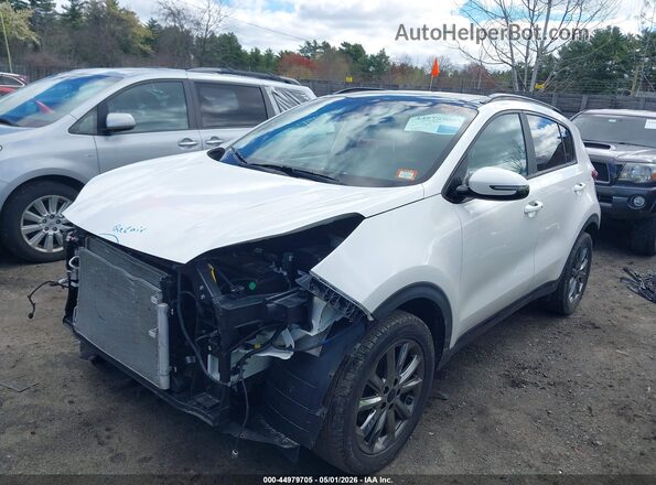 KNDP6CAC6N7016628 2022 KIA SPORTAGE White წინა მარცხენა ხედი სამი მეოთხედიდან