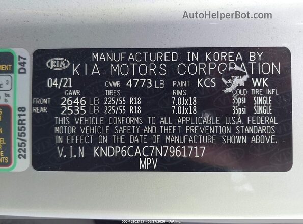 KNDP6CAC7N7961717 2022 KIA SPORTAGE Silver 