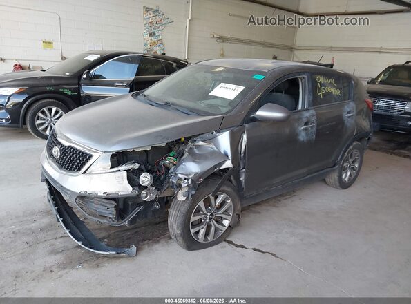 KNDPBCAC3G7879367 2016 KIA SPORTAGE Gray Առջևի ձախ երեք քառորդ տեսարան
