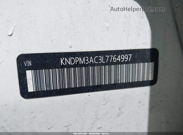 KNDPM3AC3L7764997 2020 KIA SPORTAGE White ძრავის განყოფილების ხედი