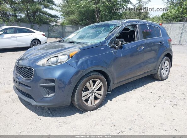 KNDPM3AC4H7035575 2017 KIA SPORTAGE Blue Առջևի ձախ երեք քառորդ տեսարան