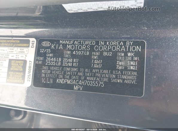 KNDPM3AC4H7035575 2017 KIA SPORTAGE Blue Շարժիչի բաժամունքի տեսք
