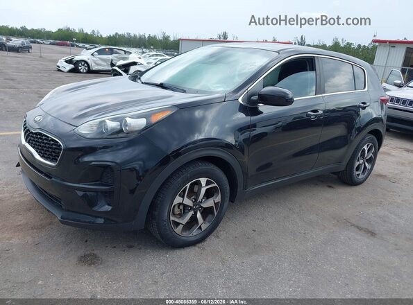KNDPM3AC6L7640173 2020 KIA SPORTAGE Black წინა მარცხენა ხედი სამი მეოთხედიდან