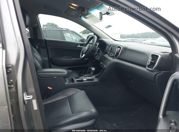 KNDPM3AC7J7310510 2018 KIA SPORTAGE Gray წინა სალონის ხედი