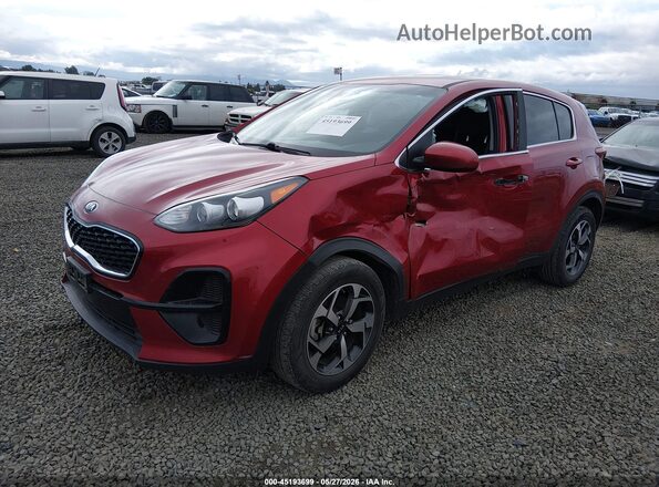 KNDPM3ACXM7868596 2021 KIA SPORTAGE Red წინა მარცხენა ხედი სამი მეოთხედიდან