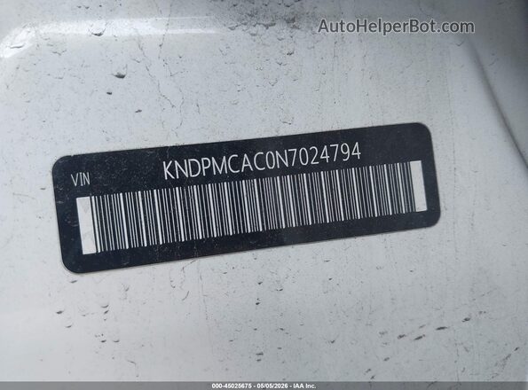 KNDPMCAC0N7024794 2022 KIA SPORTAGE White 