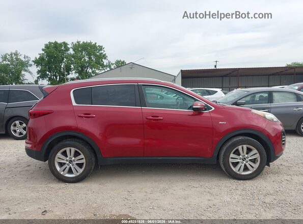 KNDPMCAC3J7322668 2018 KIA SPORTAGE Maroon უკანა სალონის ხედი