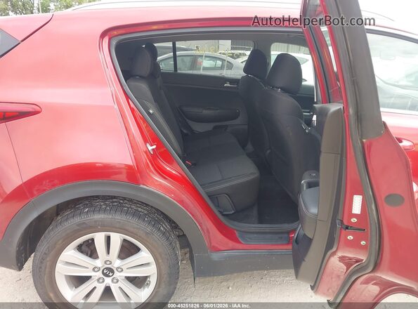 KNDPMCAC3J7322668 2018 KIA SPORTAGE Maroon VIN კოდის სტიკერის ხედი