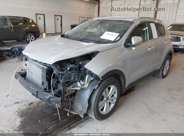 KNDPMCAC5J7481689 2018 KIA SPORTAGE Silver წინა მარცხენა ხედი სამი მეოთხედიდან