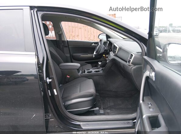KNDPMCAC7M7933386 2021 KIA SPORTAGE Black წინა სალონის ხედი