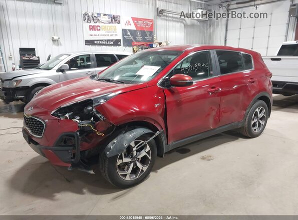 KNDPMCAC9L7642774 2020 KIA SPORTAGE Red Առջևի ձախ երեք քառորդ տեսարան