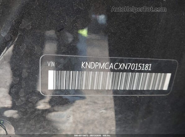 KNDPMCACXN7015181 2022 KIA SPORTAGE Black Вид підкапотного простору