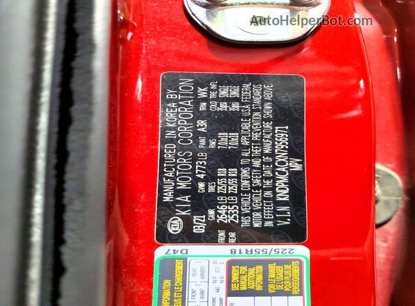 KNDPMCACXN7956971 2022 KIA SPORTAGE Red 