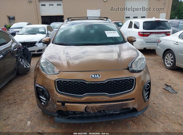 KNDPN3AC0H7032847 2017 KIA SPORTAGE Brown Widok zestawu wskaźników