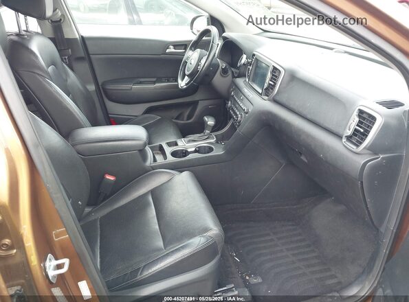 KNDPN3AC0H7032847 2017 KIA SPORTAGE Brown Widok wnętrza z przodu