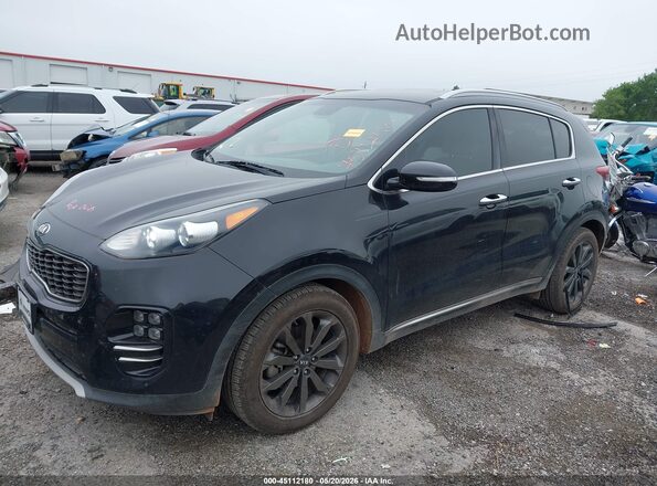 KNDPN3AC2J7466337 2018 KIA SPORTAGE Черный Передняя левая четверть