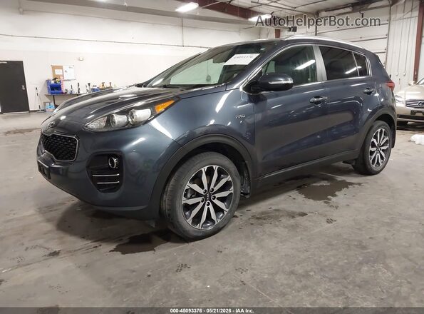 KNDPNCAC2K7548232 2019 KIA SPORTAGE Blue წინა მარცხენა ხედი სამი მეოთხედიდან