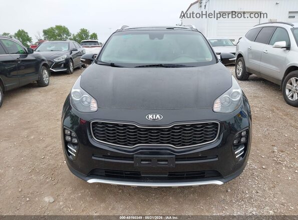 KNDPR3A64H7085551 2017 KIA SPORTAGE Black Widok zestawu wskaźników