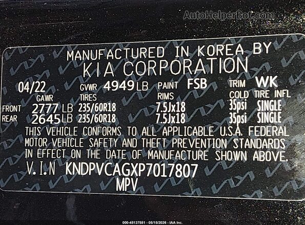 KNDPVCAGXP7017807 2023 KIA SPORTAGE HYBRID Black 