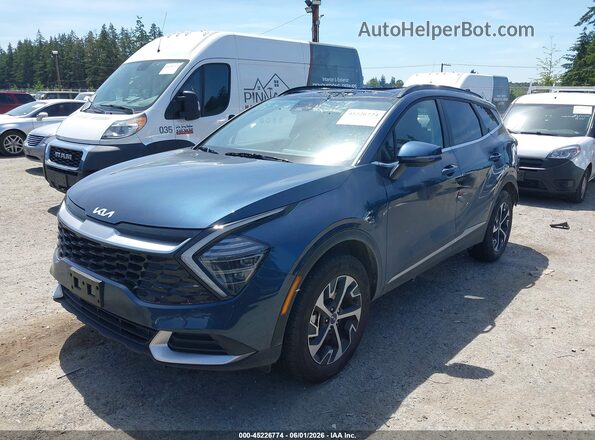 KNDPVCDG3S7244423 2025 KIA SPORTAGE HYBRID Blue Vista tres cuartos delantera izquierda