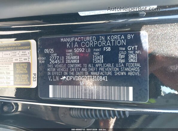 KNDPVDDG2T7310841 2026 KIA SPORTAGE HYBRID Black Widok komory silnika