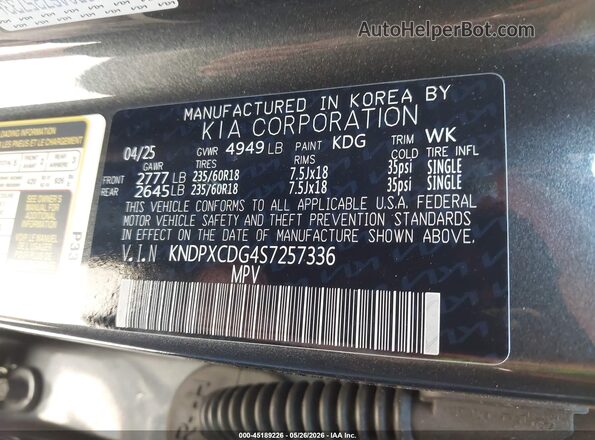 KNDPXCDG4S7257336 2025 KIA SPORTAGE HYBRID Black Engine compartment view