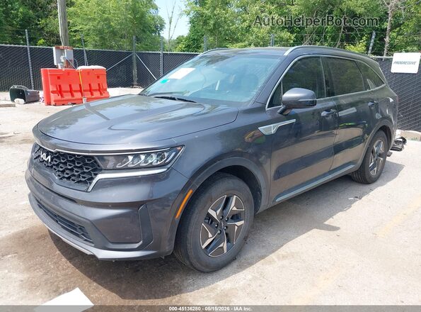 KNDRG4LG1N5062858 2022 KIA SORENTO HYBRID Gray Przód lewy
