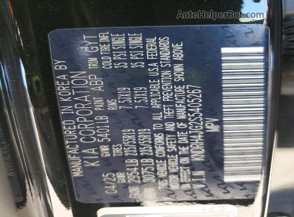KNDRH4JG2S5405267 2025 KIA SORENTO Black 