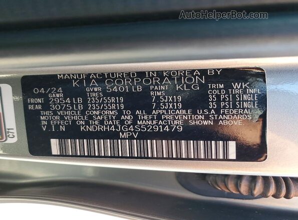 KNDRH4JG4S5291479 2025 KIA SORENTO Gray 
