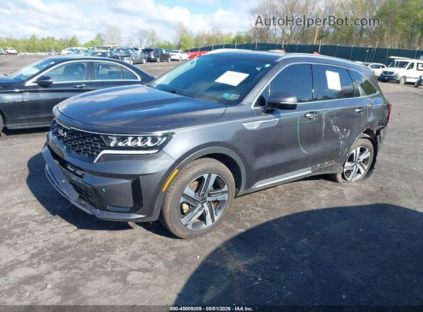 KNDRHDLG4P5177485 2023 KIA SORENTO HYBRID Gray Front left
