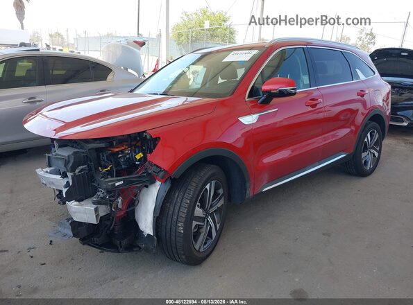 KNDRHDLG8P5175576 2023 KIA SORENTO HYBRID Красный Передняя левая четверть