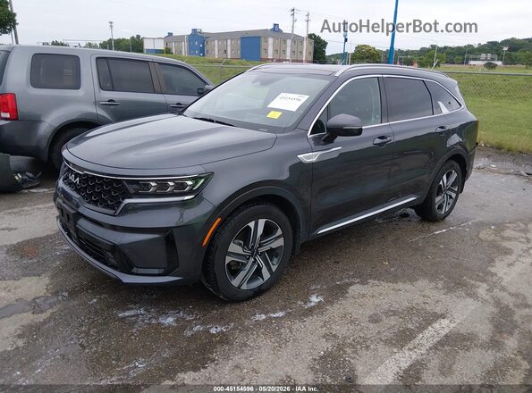 KNDRJDLH5N5118780 2022 KIA SORENTO PLUG-IN HYBRID Gray წინა მარცხენა ხედი სამი მეოთხედიდან