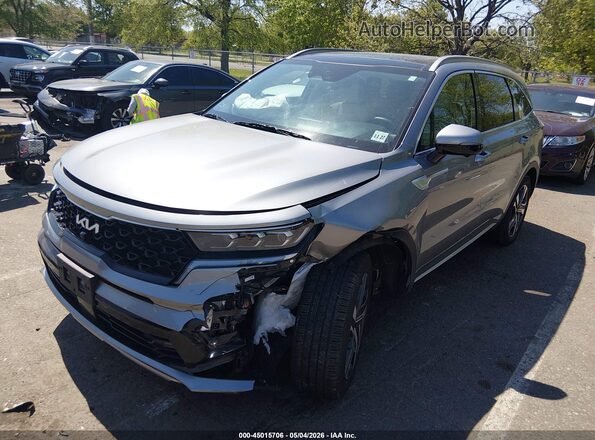 KNDRMDLG7P5140149 2023 KIA SORENTO HYBRID Silver Передня ліва чверть