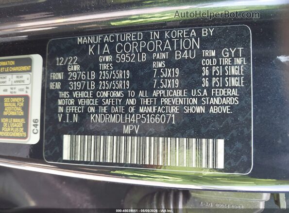 KNDRMDLH4P5166071 2023 KIA SORENTO PLUG-IN HYBRID Gray Вид підкапотного простору