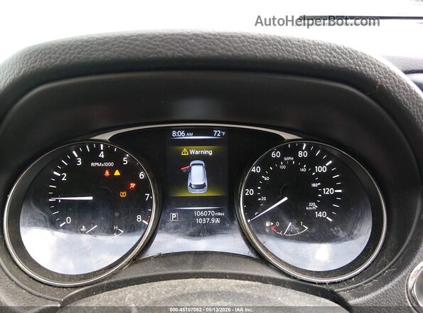 KNMAT2MT0GP733064 2016 NISSAN ROGUE Silver Widok tylnych siedzeń
