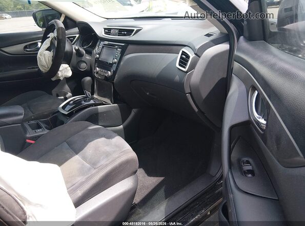 KNMAT2MT1GP684750 2016 NISSAN ROGUE Black წინა სალონის ხედი