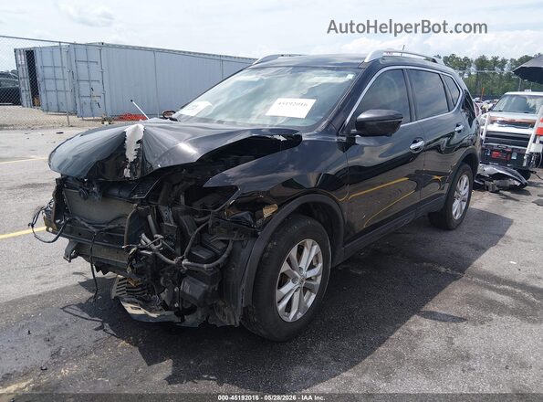 KNMAT2MT1GP684750 2016 NISSAN ROGUE Black წინა მარცხენა ხედი სამი მეოთხედიდან