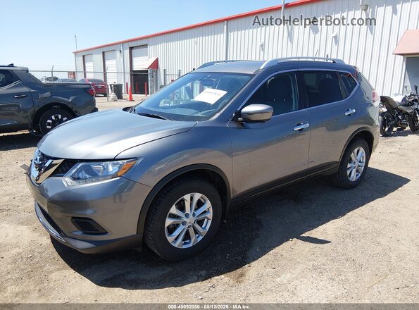 KNMAT2MT1GP713910 2016 NISSAN ROGUE Gray Vista tres cuartos delantera izquierda