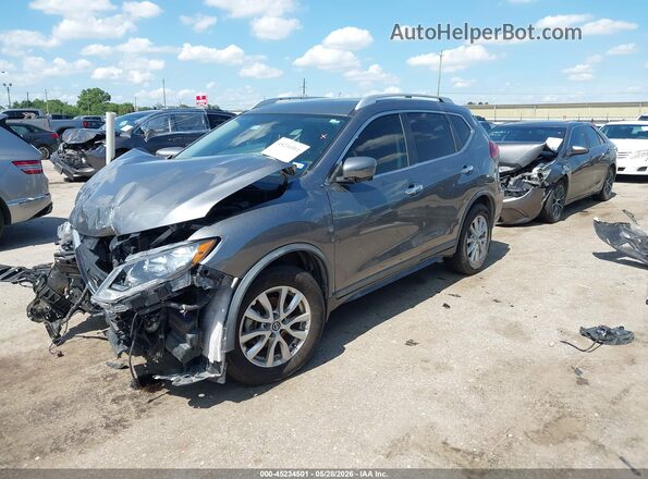 KNMAT2MT1JP622837 2018 NISSAN ROGUE Gray Առջևի ձախ երեք քառորդ տեսարան