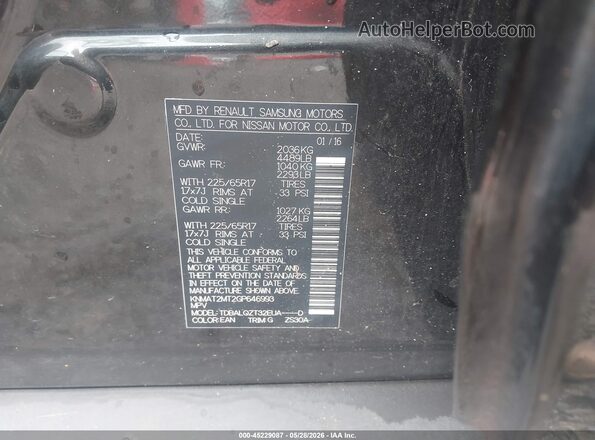 KNMAT2MT2GP646993 2016 NISSAN ROGUE Green 