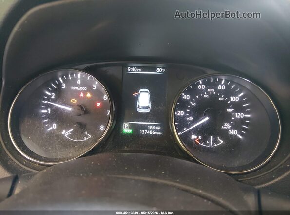KNMAT2MT2HP564392 2017 NISSAN ROGUE Blue Հետևի նստատեղերի տեսք