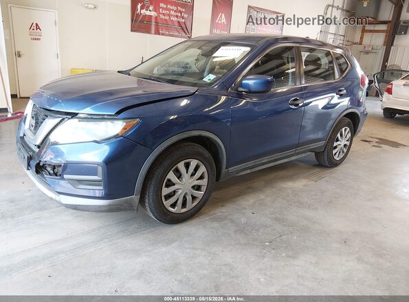 KNMAT2MT2HP564392 2017 NISSAN ROGUE Blue Առջևի ձախ երեք քառորդ տեսարան