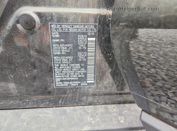 KNMAT2MT3GP666329 2016 NISSAN ROGUE Черный 