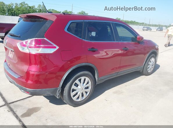 KNMAT2MT4GP645943 2016 NISSAN ROGUE Red Trasero derecho
