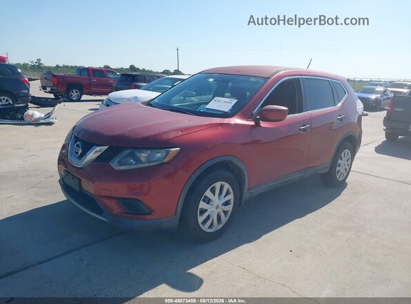 KNMAT2MT4GP645943 2016 NISSAN ROGUE Red Vista tres cuartos delantera izquierda