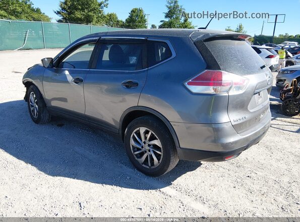 KNMAT2MT4GP679395 2016 NISSAN ROGUE Серый Задняя левая четверть