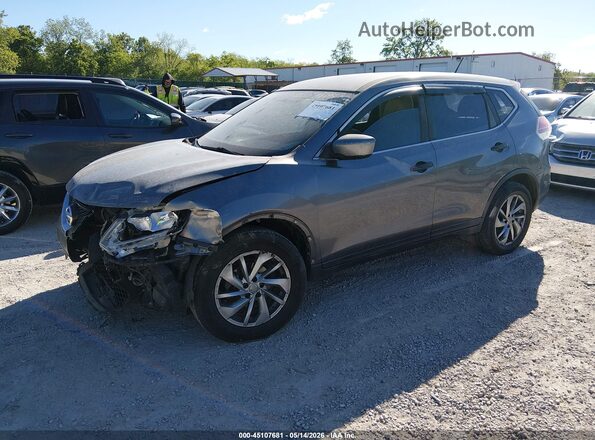 KNMAT2MT4GP679395 2016 NISSAN ROGUE Серый Передняя левая четверть