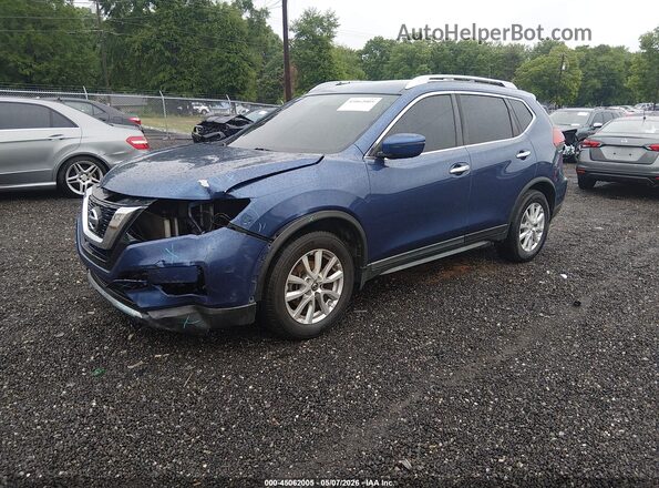 KNMAT2MT5HP527787 2017 NISSAN ROGUE Blue Առջևի ձախ երեք քառորդ տեսարան