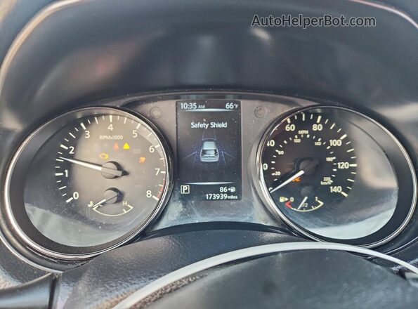 KNMAT2MT5HP606005 2017 NISSAN ROGUE Black Սարքավորումների վահանակի տեսք